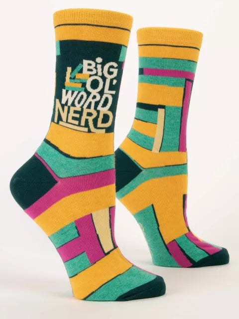 Blue Q Women's socks - Big Ol' Word Nerd