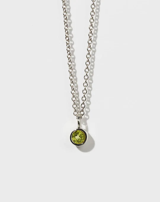 Meadowlark Cosmo Charm Necklace - Sterling Silver and Peridot