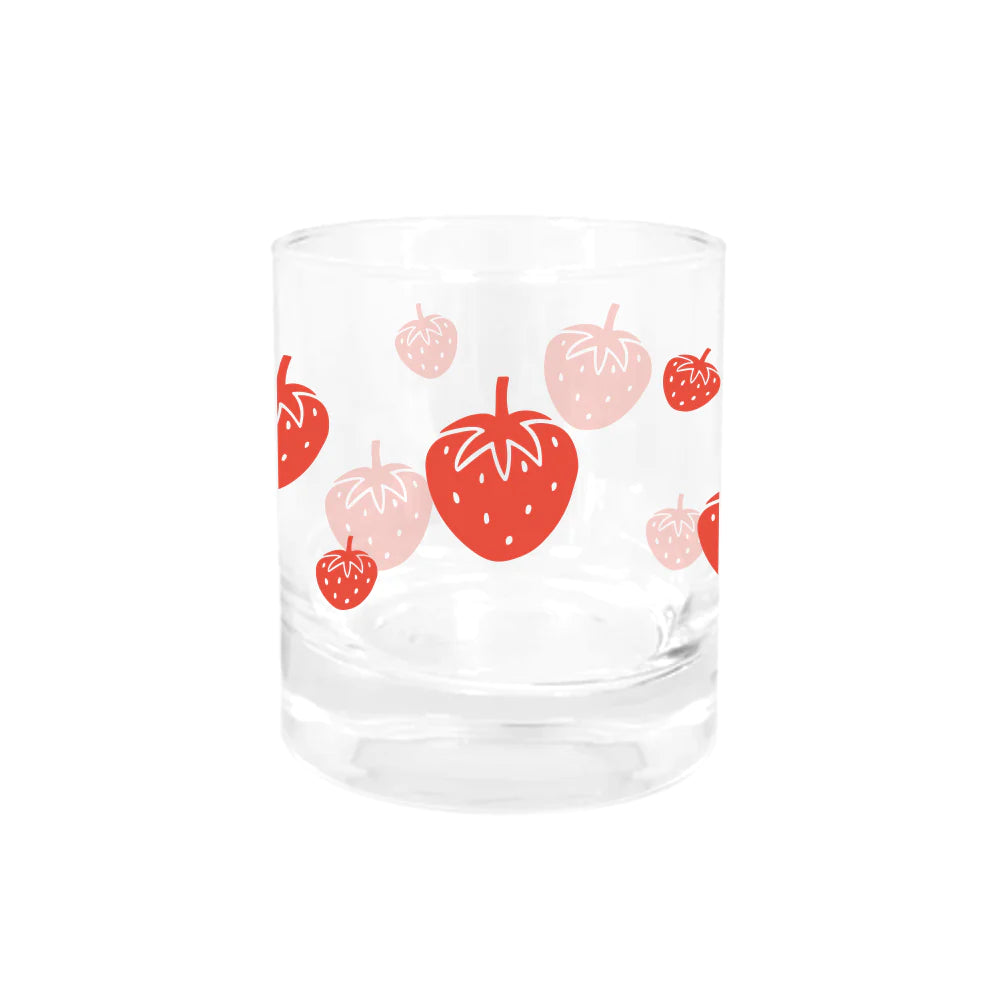 Iko Iko Design Glass Tumbler - Strawberries Red