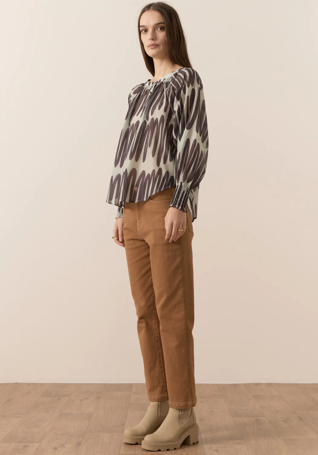 Pol Quill Top - Quill Print