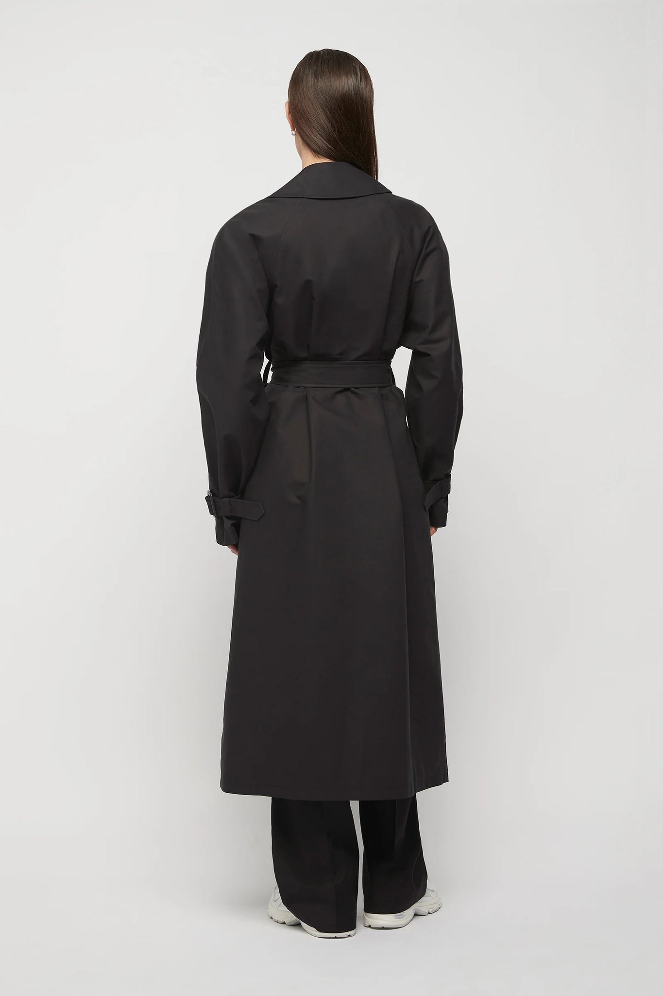 Friend of Audrey Browne Oversized Trench Coat - Black