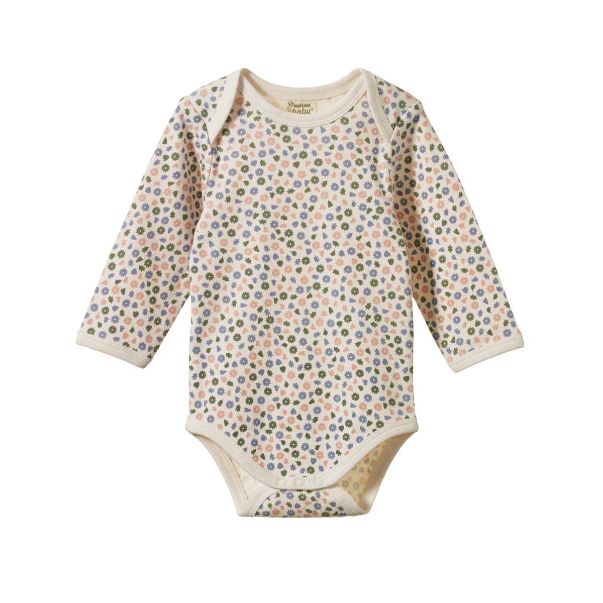 Nature Baby Long Sleeve Bodysuit - Chamomile Blooms Print