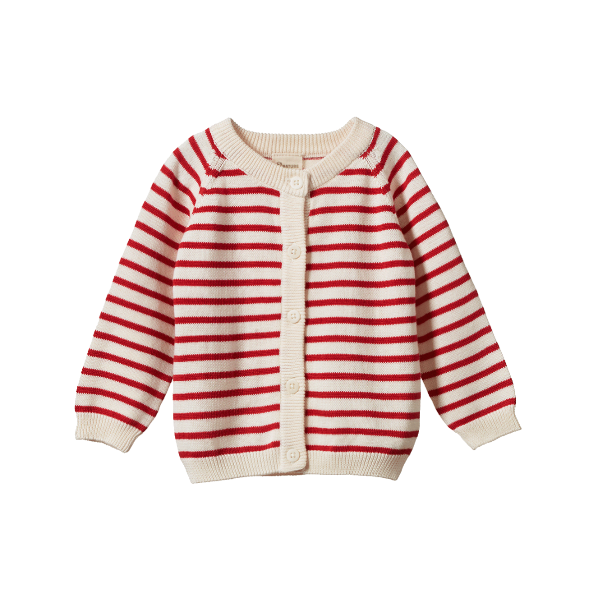 Nature Baby Piper Cardigan - Red Sailor Stripe