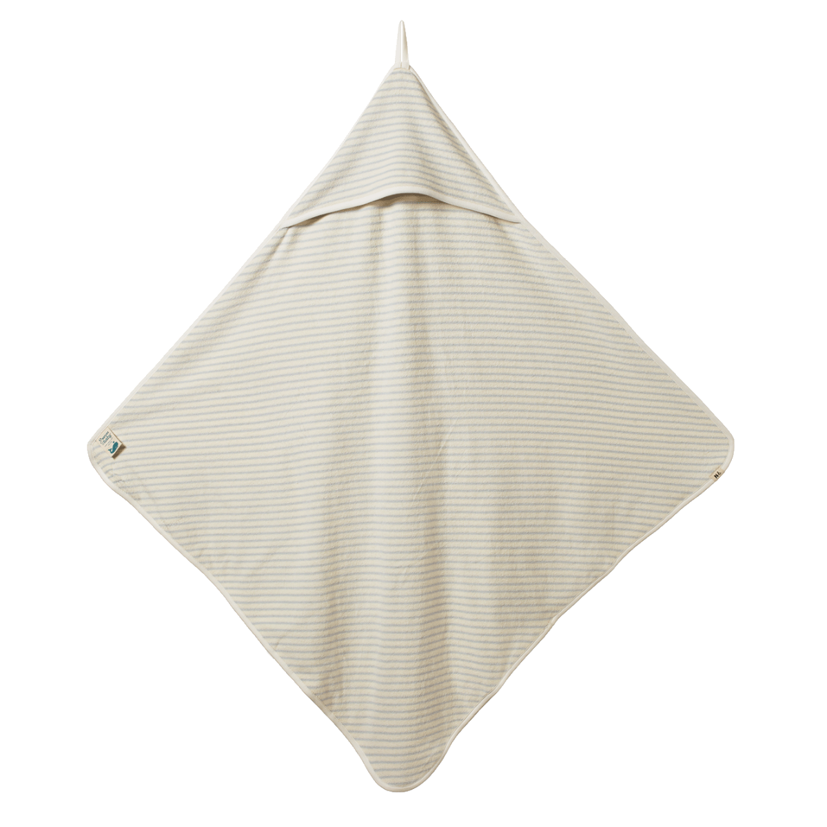 Nature Baby Hooded Towel - Aqua Sailor Stripe