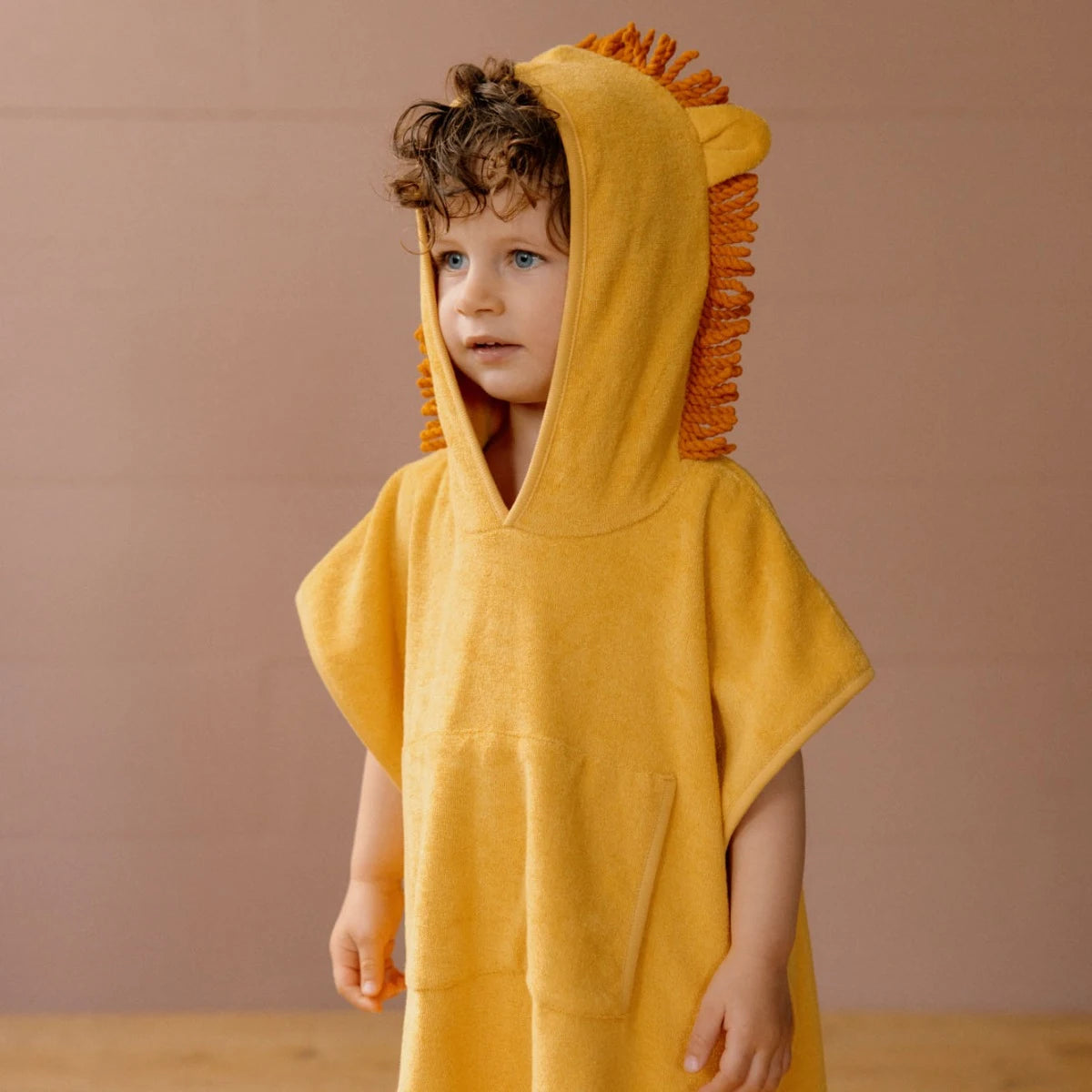 Nature Baby Lion Poncho Towel - Sunshine