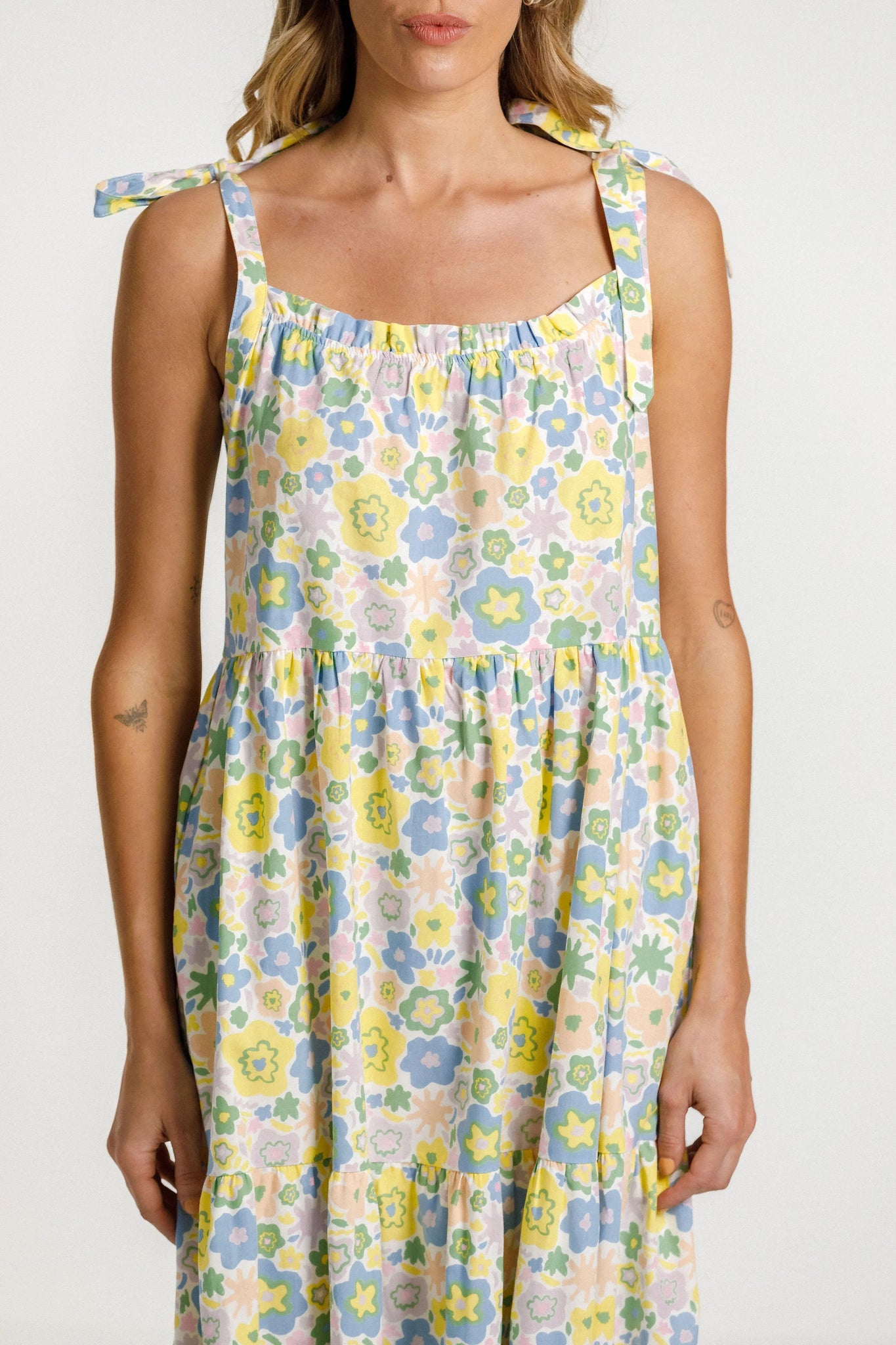 Thing Thing Tie Up Dress - Paradise Print