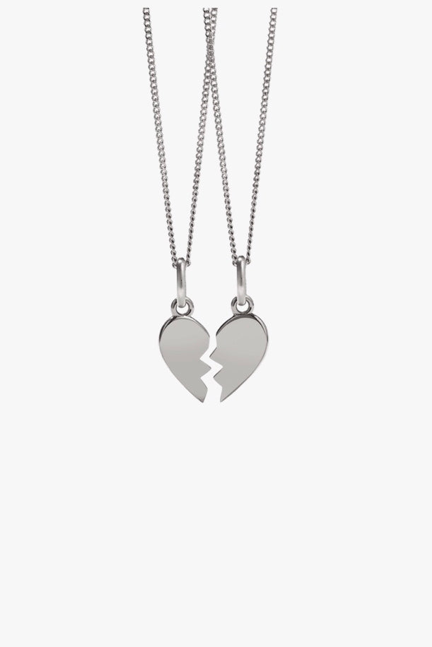 Meadowlark Broken Heart Charm Necklace - Sterling Silver