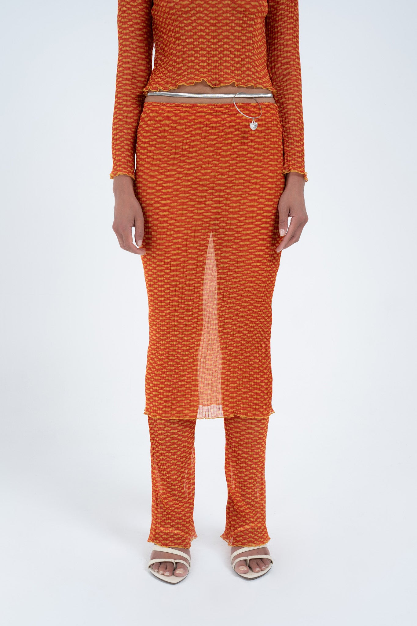 Arthur Apparel Tube Skirt - Orange Croc