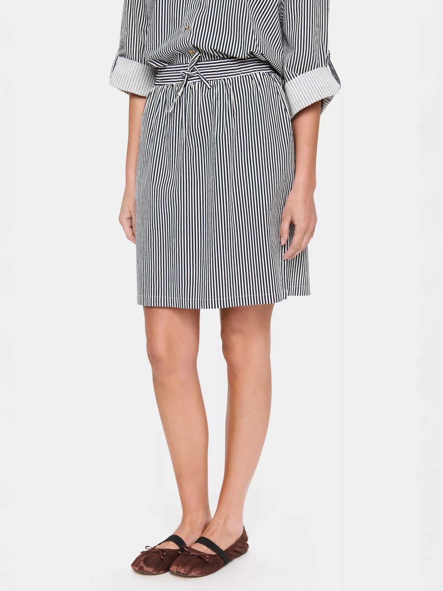 Saint Tropez Zalinda Skirt - Black and White Stripe
