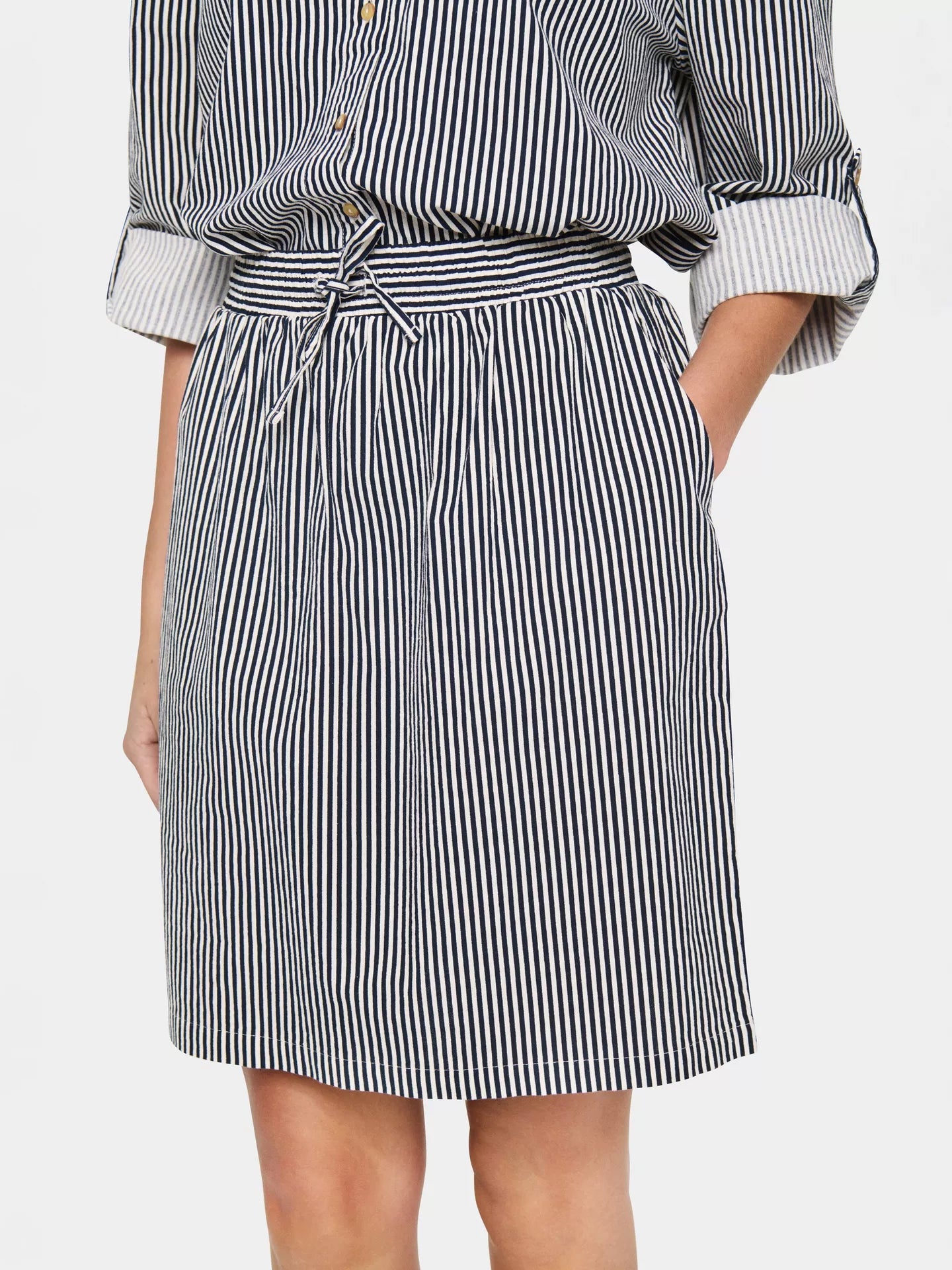 Saint Tropez Zalinda Skirt - Black and White Stripe