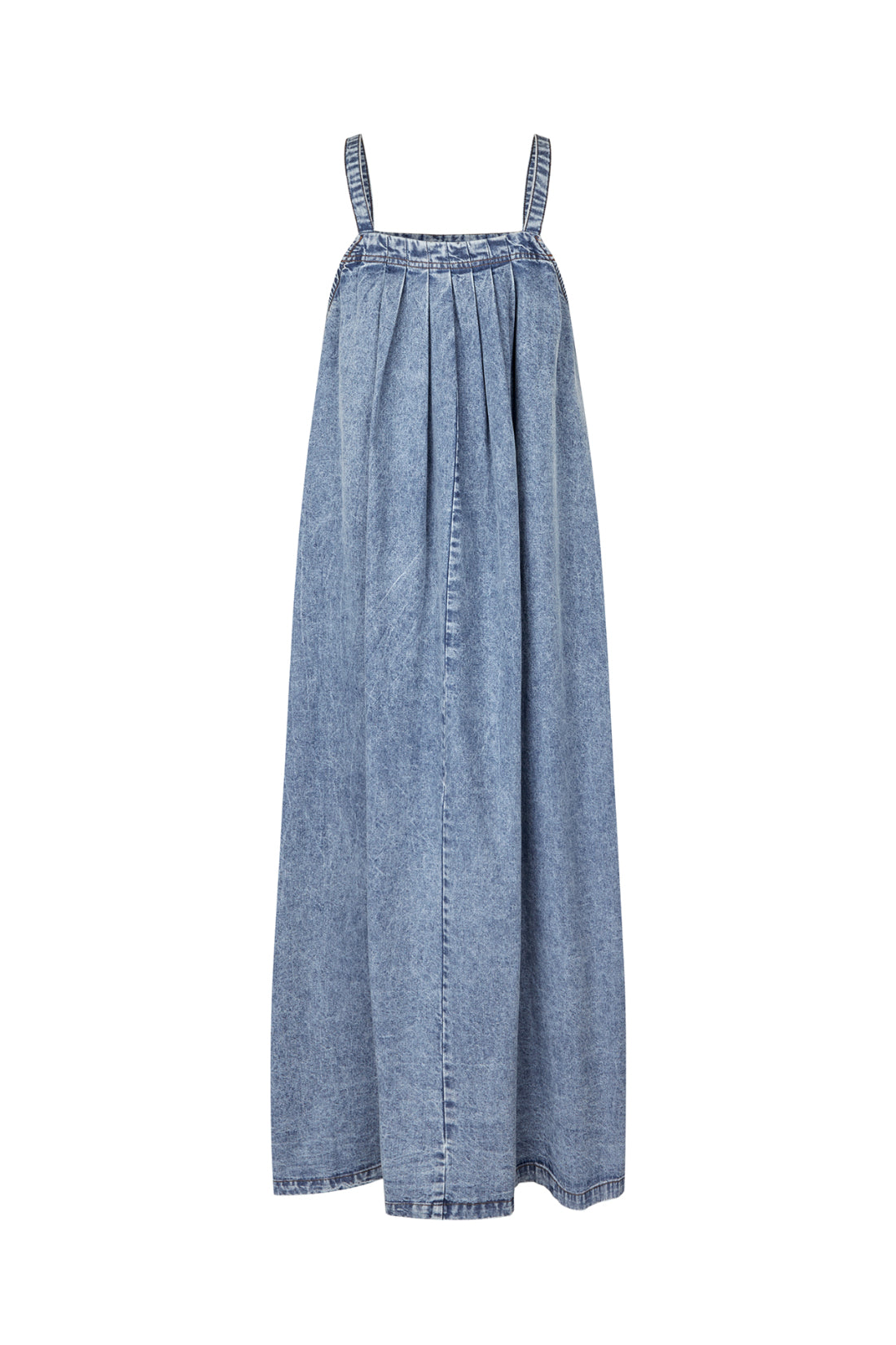 Lollys Laundry Lungo Maxi Dress - Washed Denim