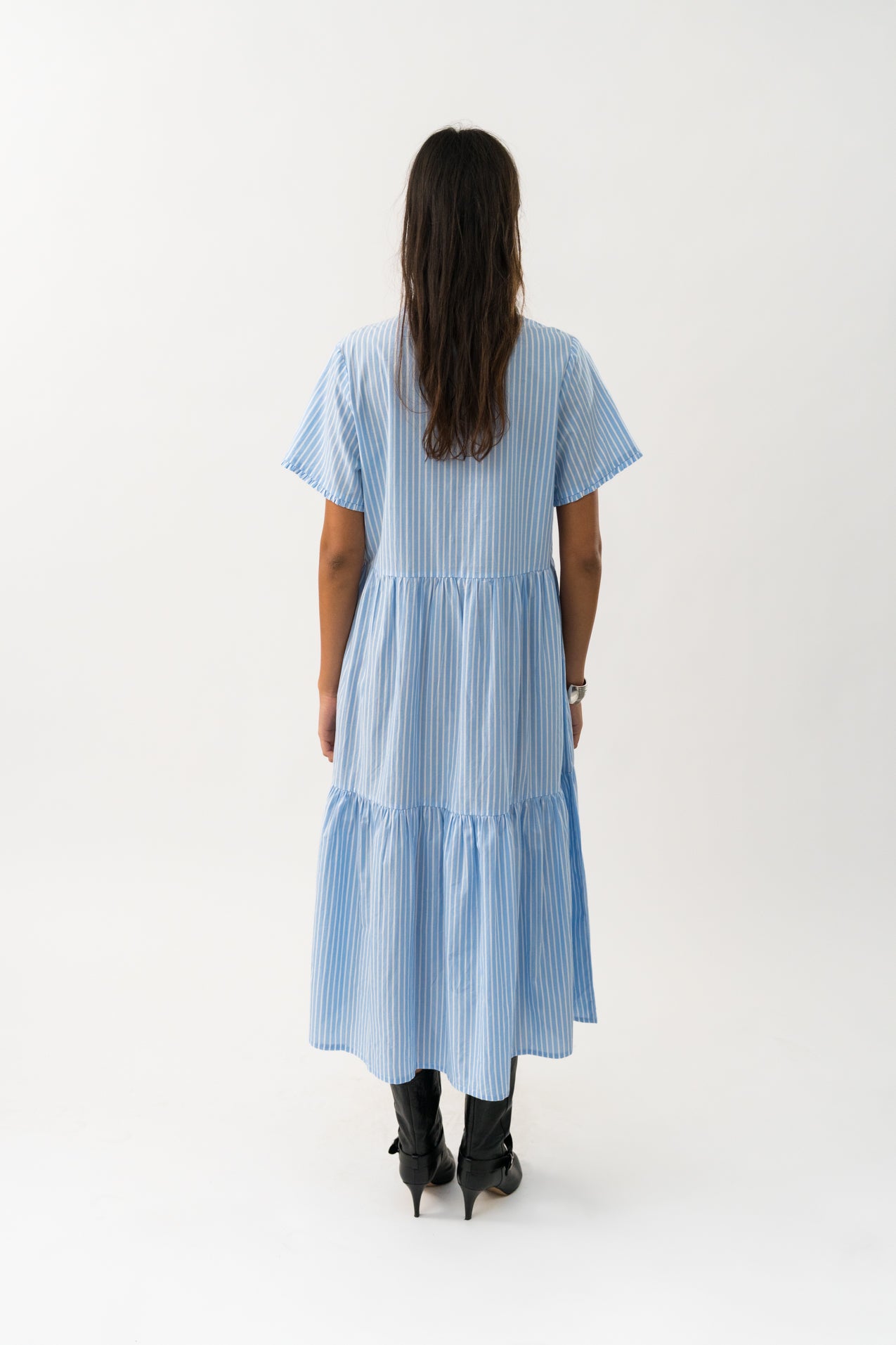 Lollys Laundry Fie Midi Dress - Light Stripe