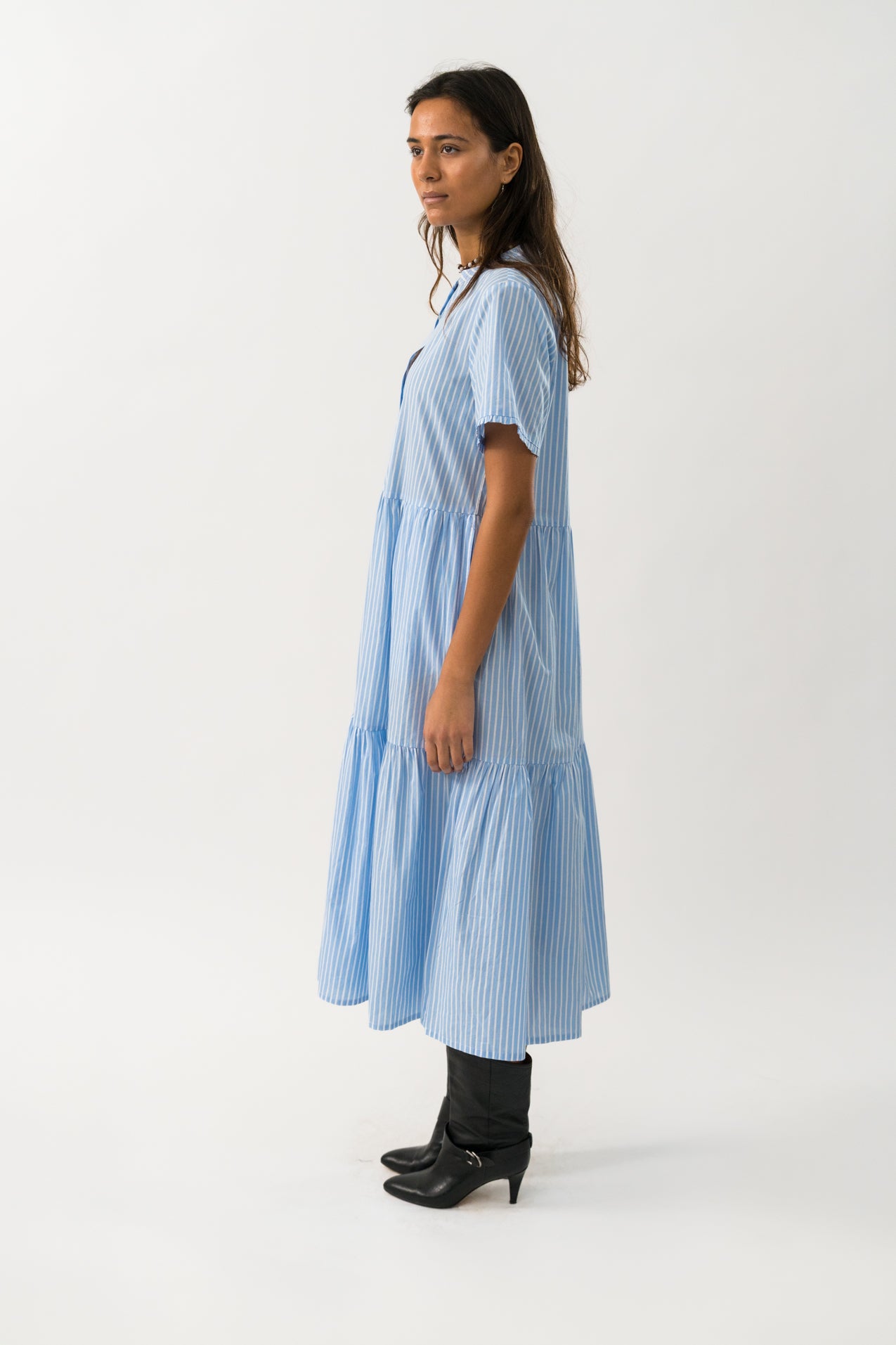 Lollys Laundry Fie Midi Dress - Light Stripe