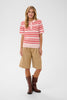 Saint Tropez Pila Polo Pullover - Chalk Pink Red Multistripe