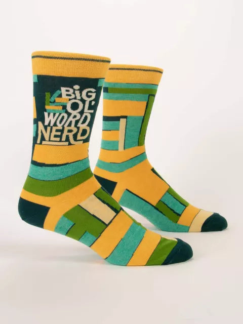 Blue Q Men's Socks - Big Ol' Word Nerd