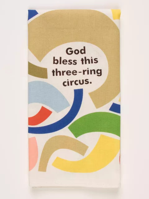Blue Q Tea Towel - God Bless this Three-Ring Circus