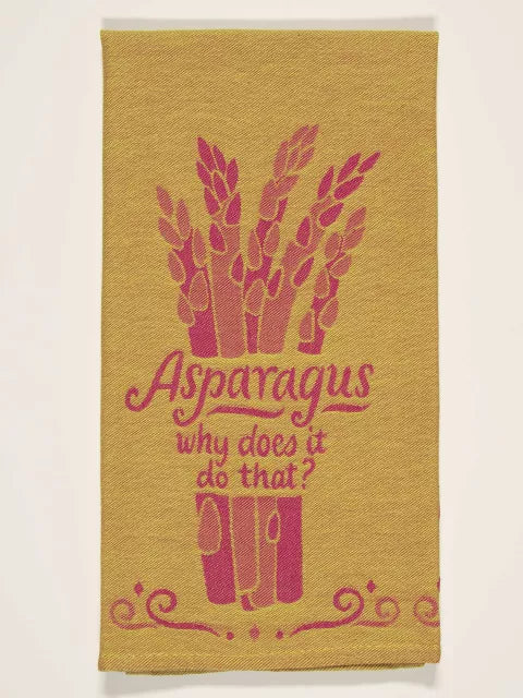 Blue Q teatowel - Asparagus, why does it do that?
