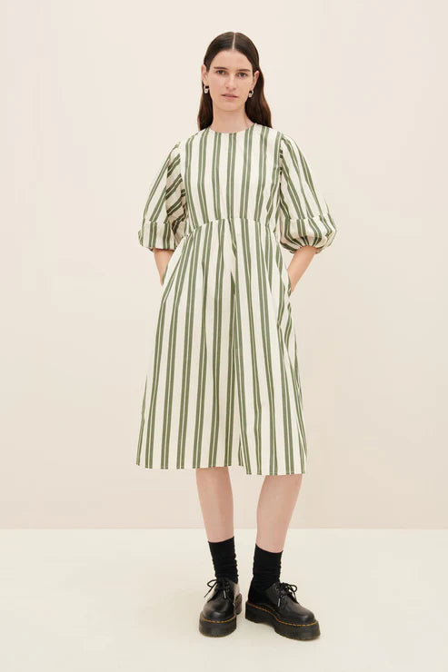 Kowtow Joan Dress - Forest Stripe