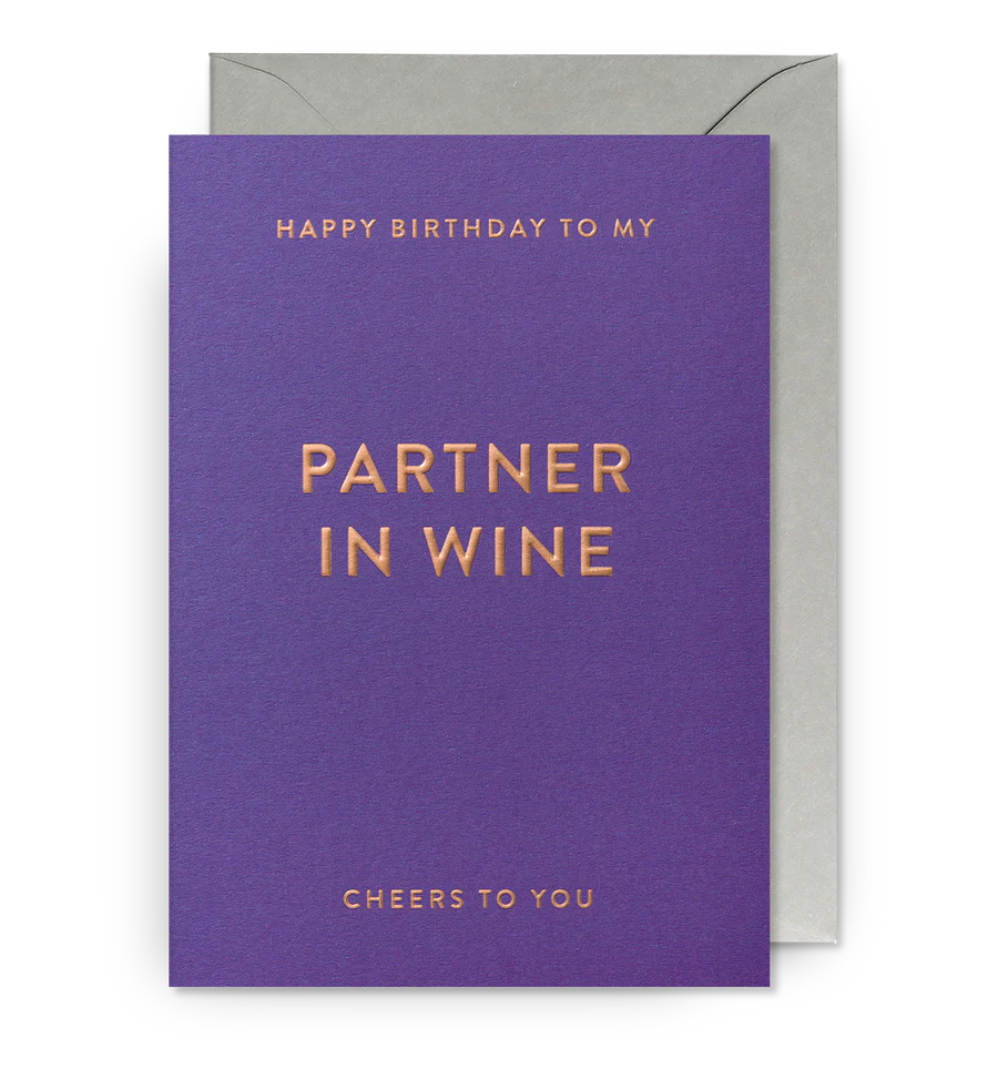 Card - Lagom Happy Birthday to My Partner in Wine