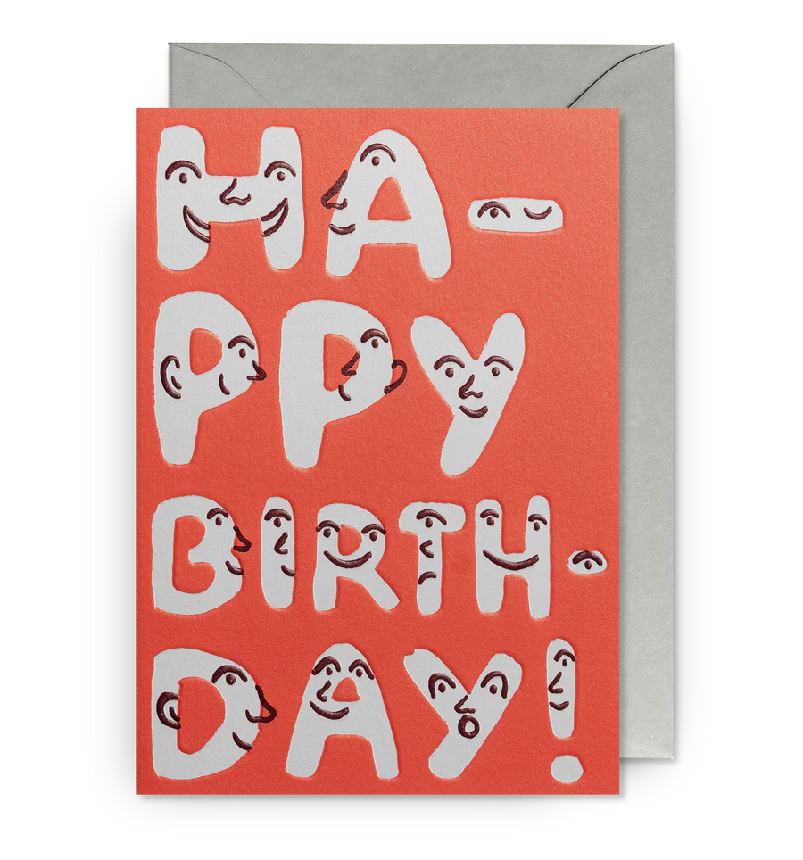 Card - Lagom Big Happy Letters Birthday Card