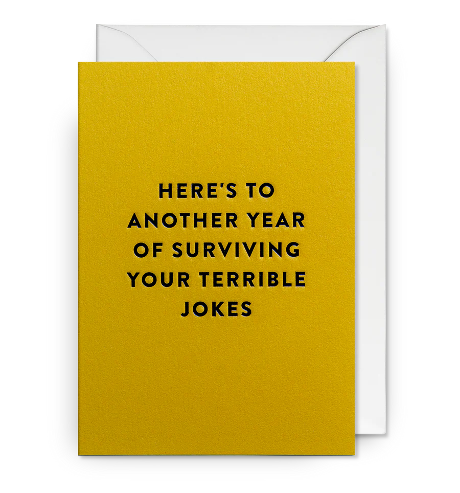 Card - Postco Another Year of Surviving Your Terrible Jokes
