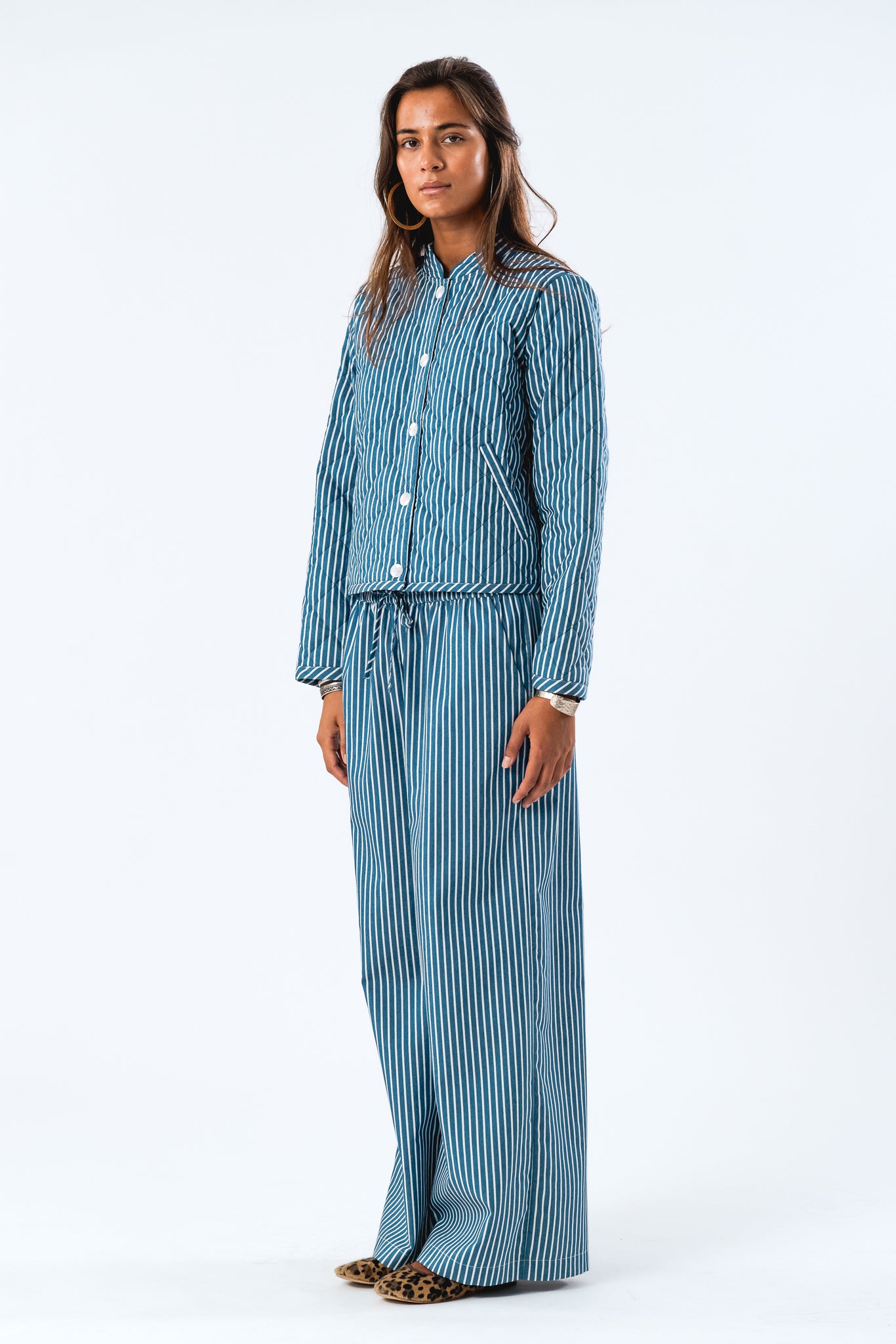 Lollys Laundry Emilia Jacket - Stripe Blue & White