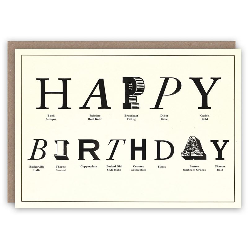 *Card - Typographic Birthday