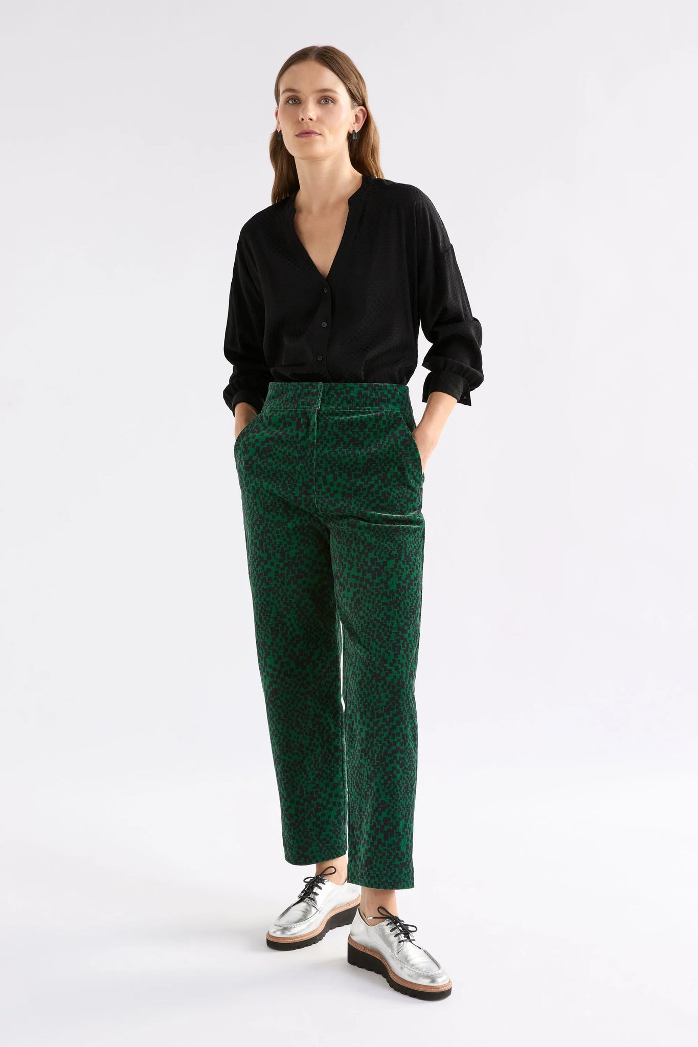 Elk Altes Pants - Green Sinda Print