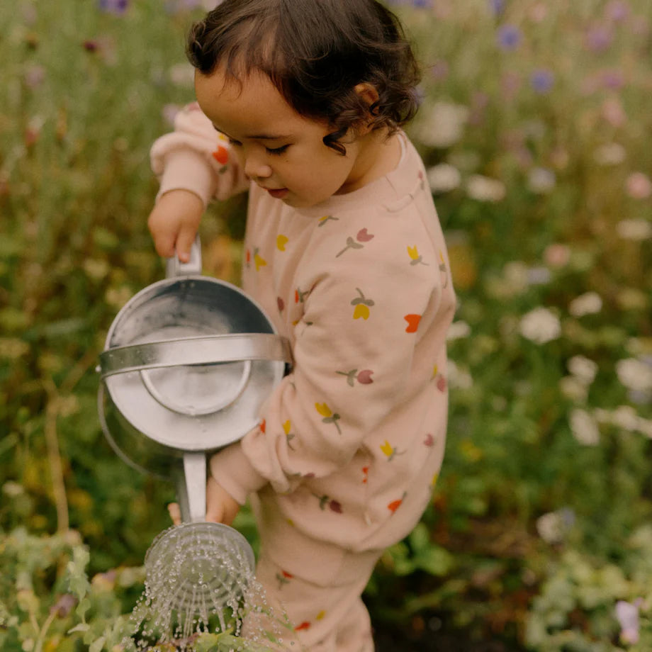 Nature Baby Emerson Sweater - Tulips Rose Dust Print