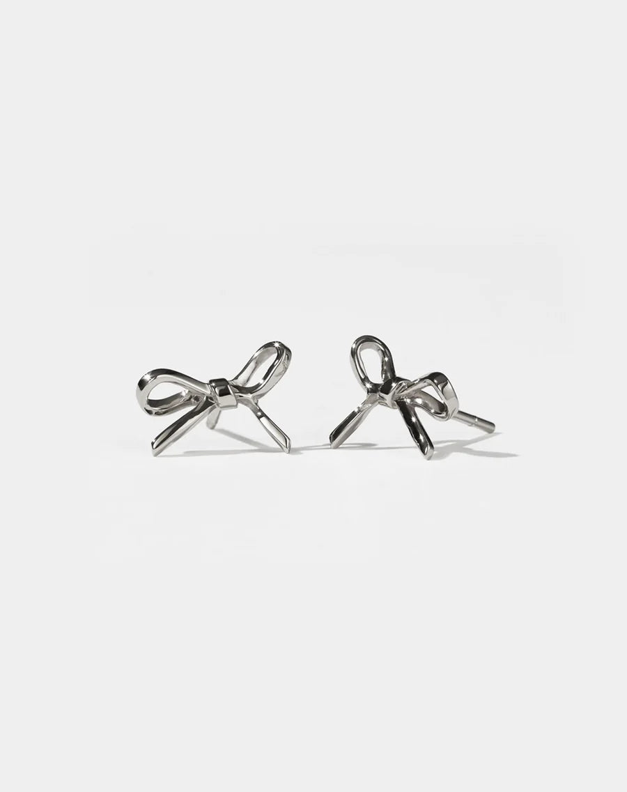 Meadowlark Bow Earrings Small - Sterling Silver