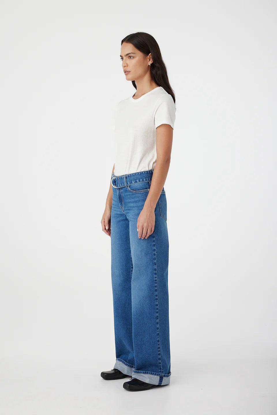 Outland Denim Mia Mia Cuffed Belted Jean - Liberty