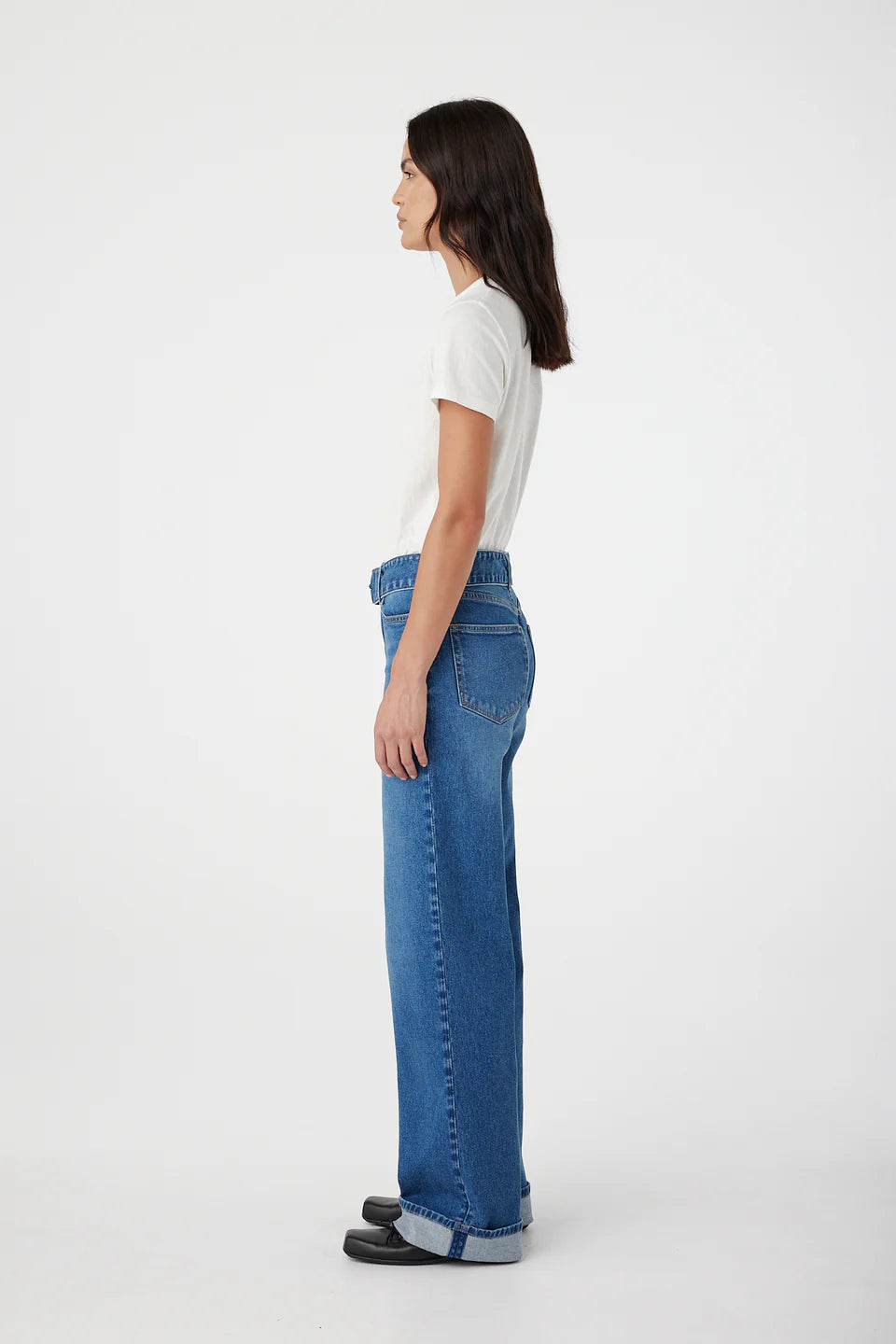 Outland Denim Mia Mia Cuffed Belted Jean - Liberty