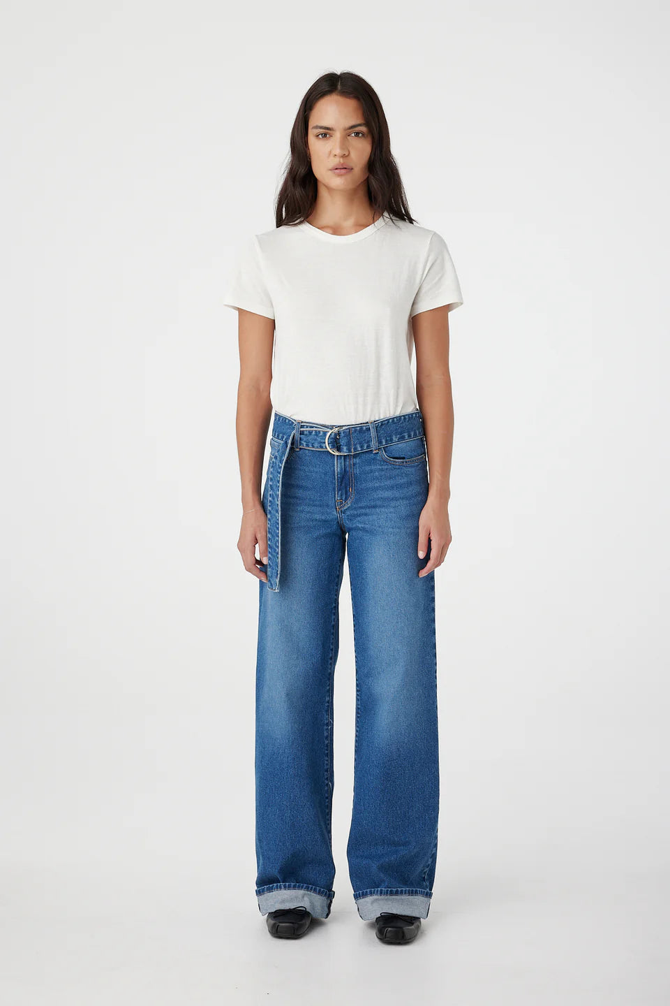 Outland Denim Mia Mia Cuffed Belted Jean - Liberty