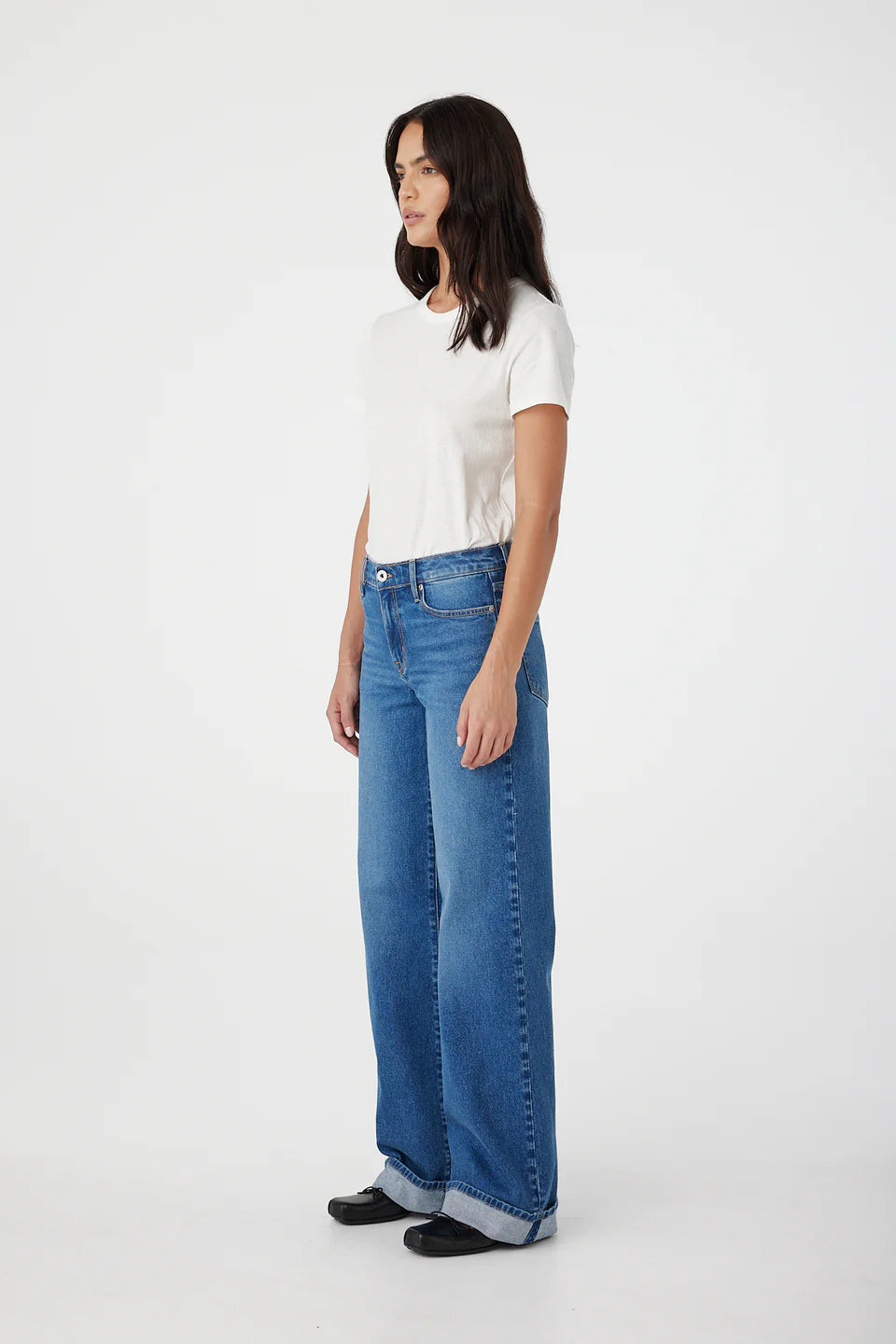 Outland Denim Mia Mia Cuffed Belted Jean - Liberty