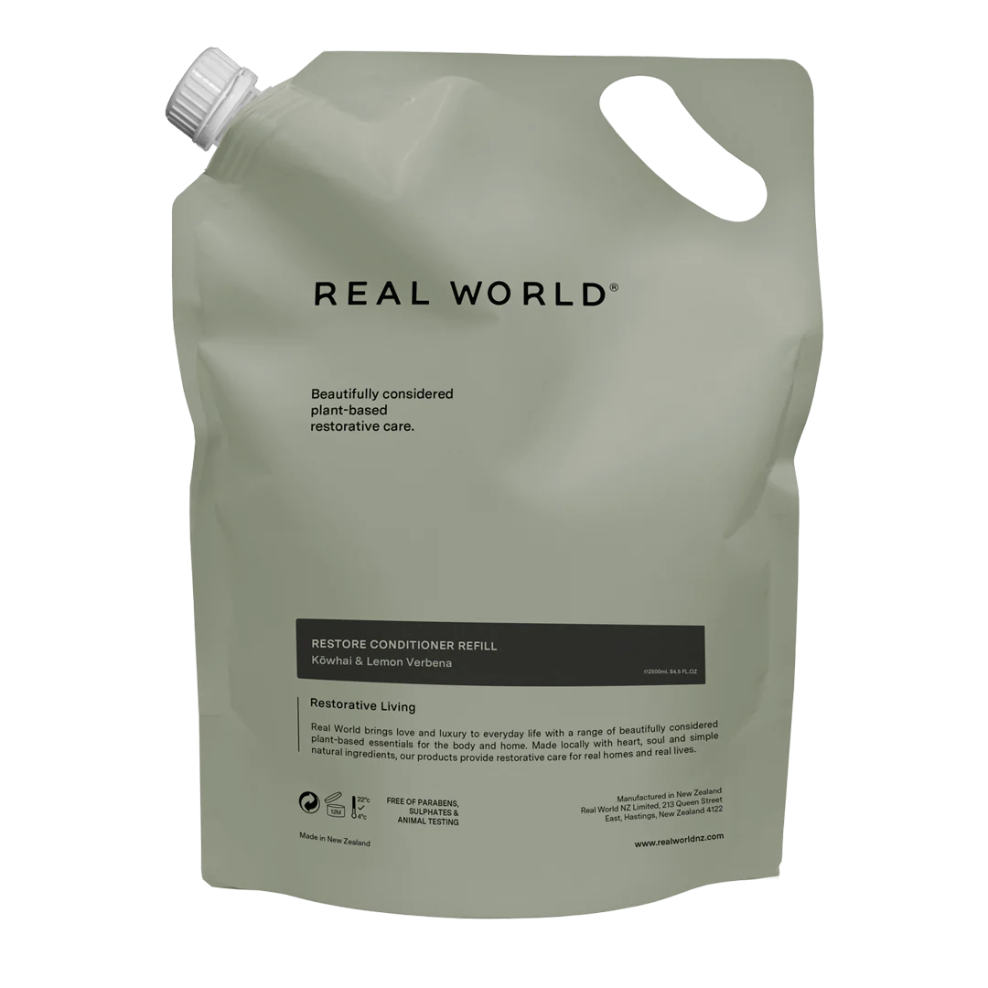 Real World Restore Conditioner Refill - Kōwhai and Lemon Verbena