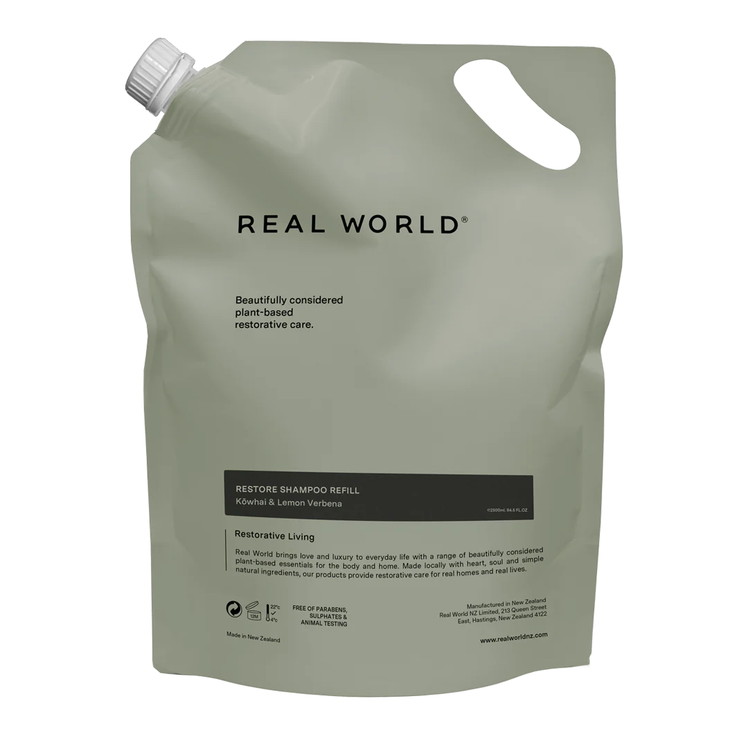 Real World Restore Shampoo Refill - Kōwhai and Lemon Verbena