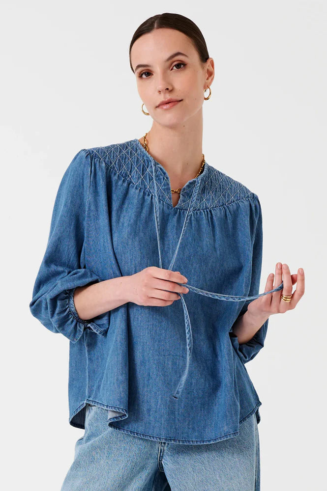 MOND/nui mondモント⭐️Check over blouse MOND / NUI MOND