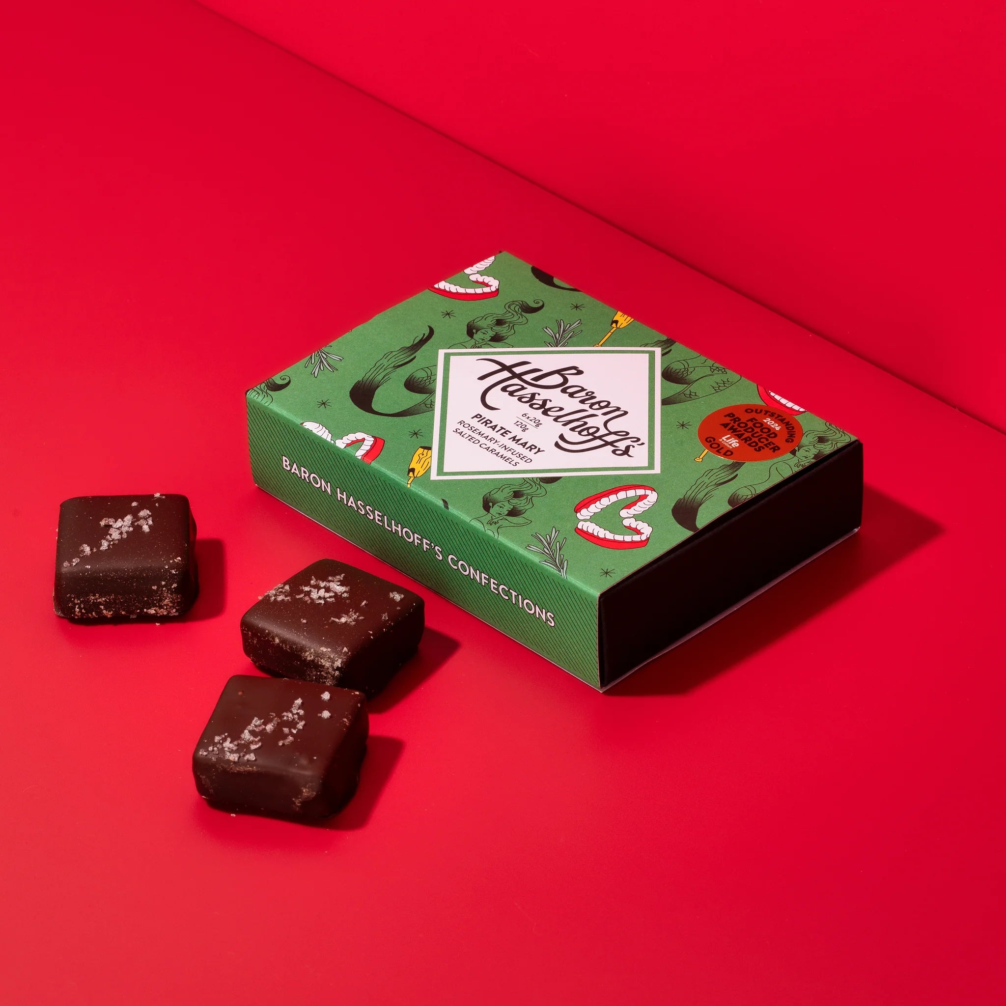 Baron Hasselhoff’s Pirate Mary - Rosemary Infused Salted Caramels