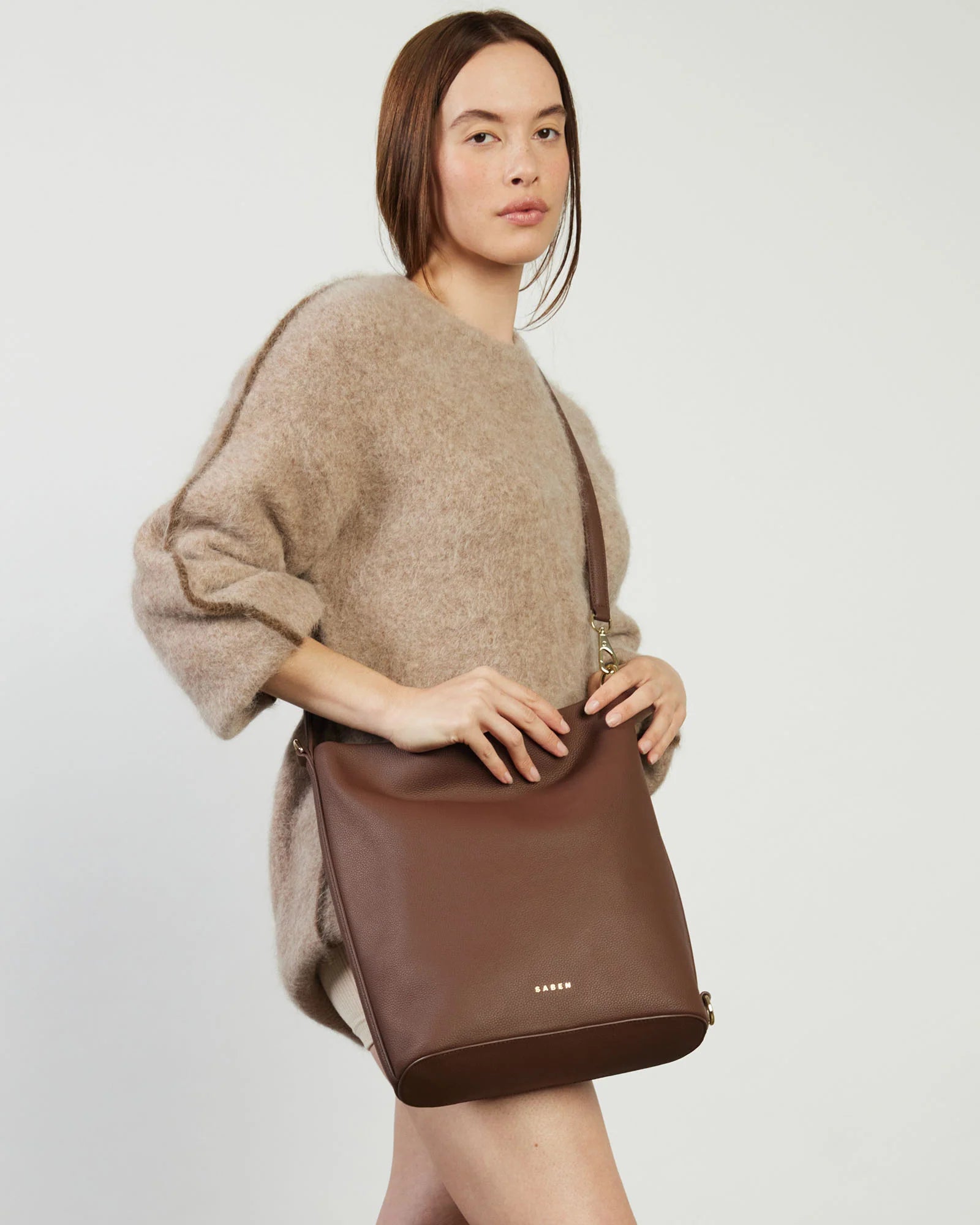 Saben June Shoulder Bag - Umber Pebble