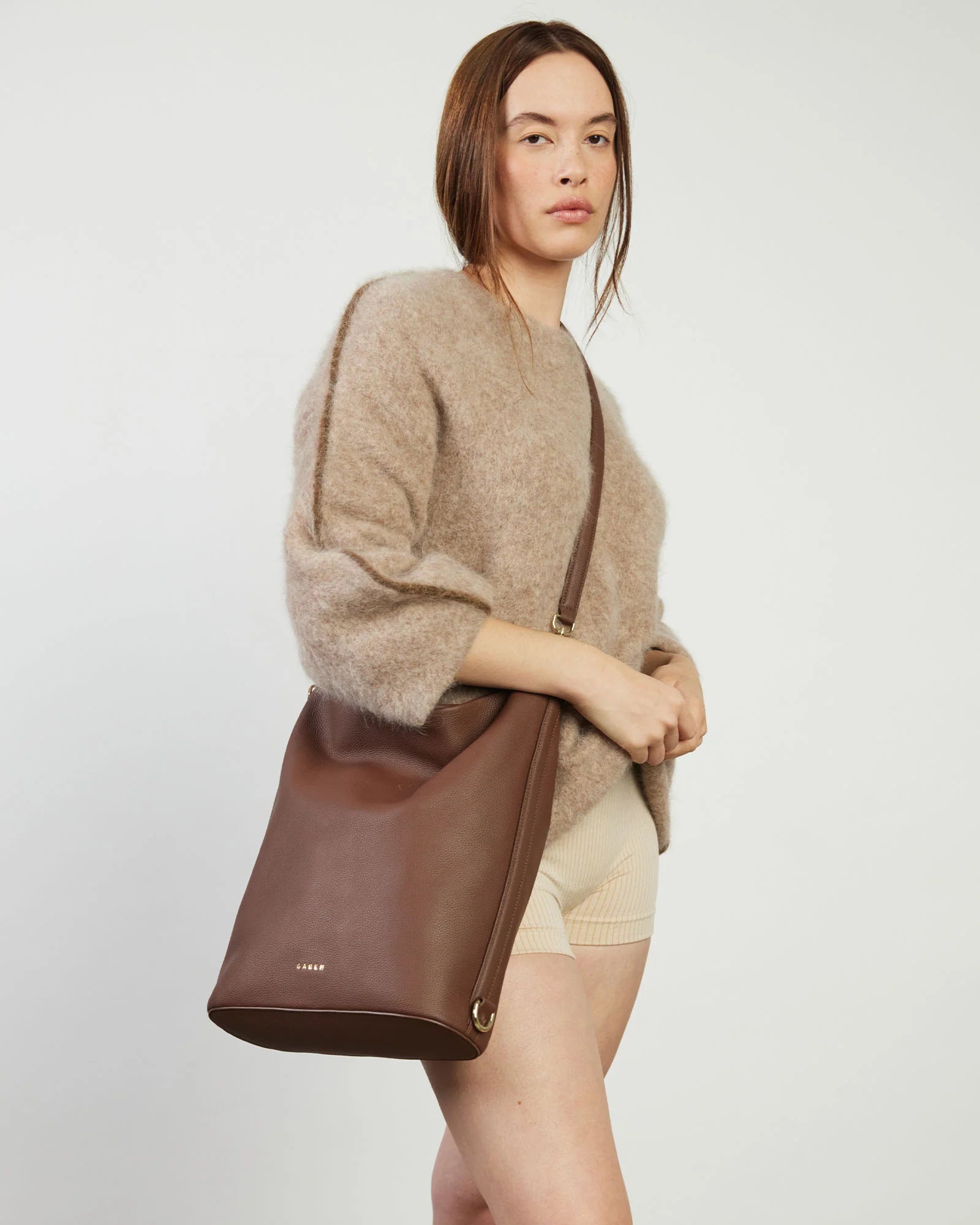 Saben June Shoulder Bag - Umber Pebble