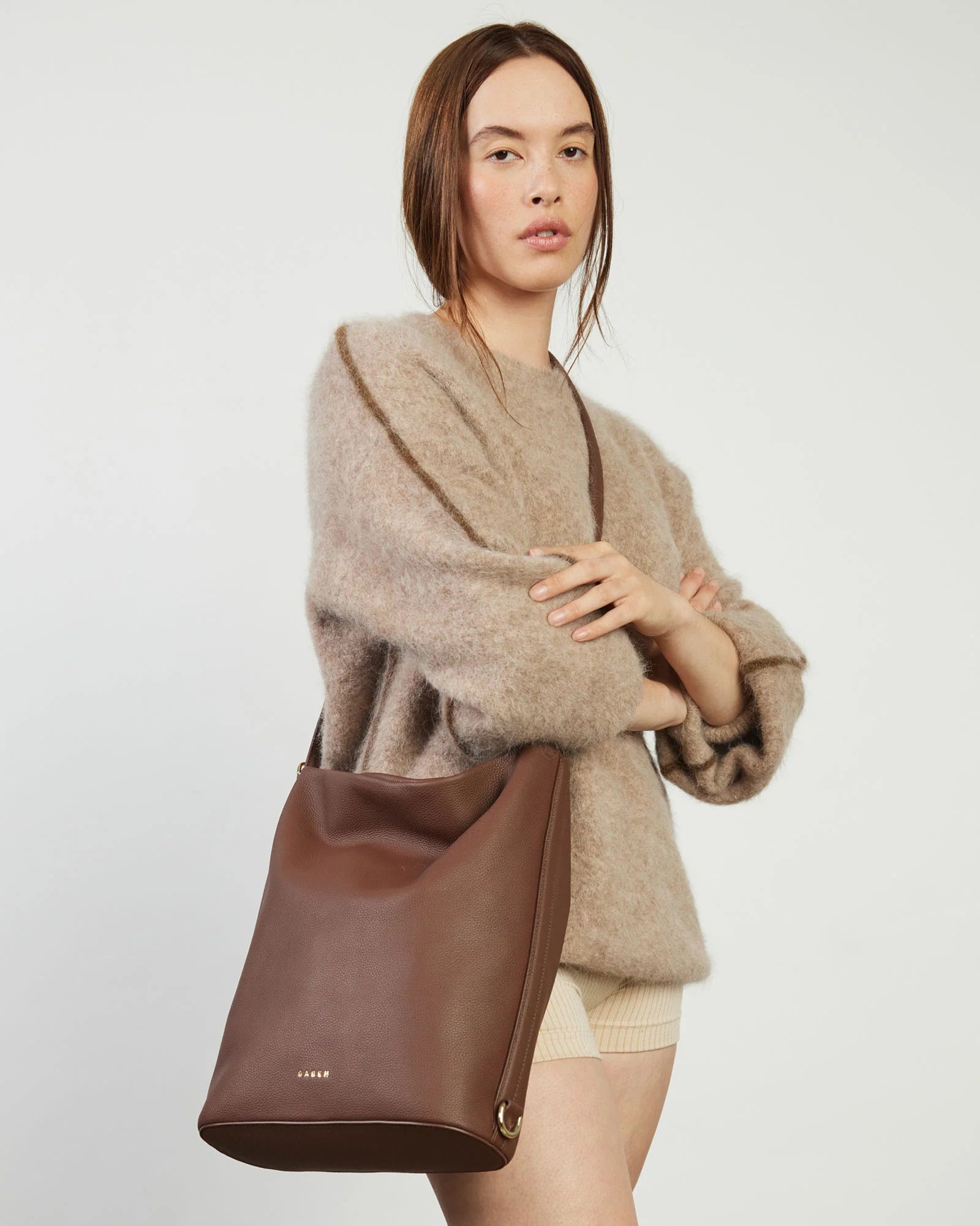 Saben June Shoulder Bag - Umber Pebble