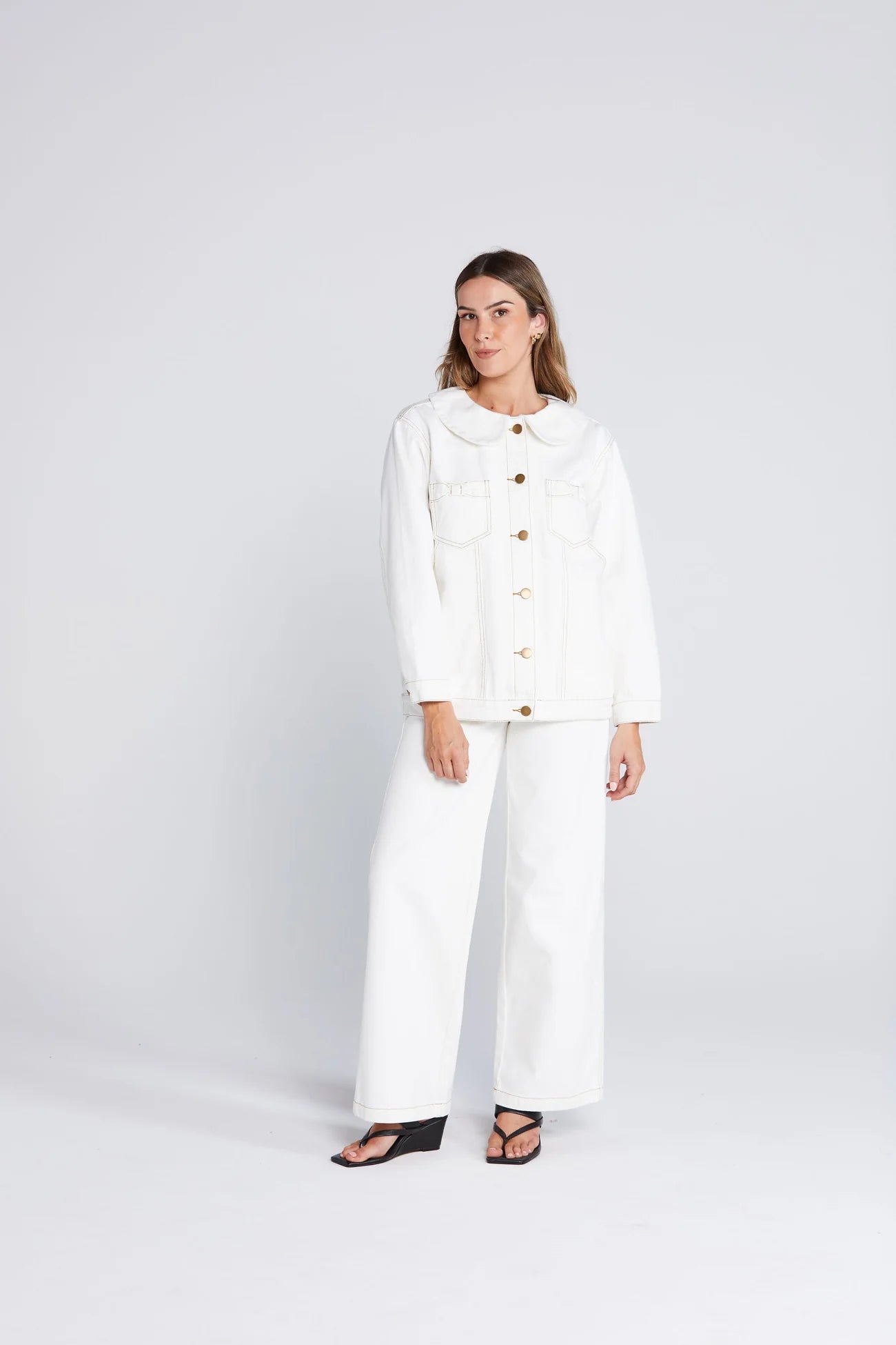 Thing Thing Bowtique Shacket - Off White