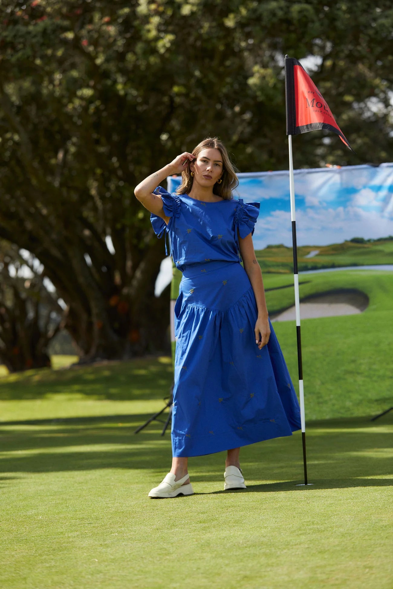 Thing Thing Aria Skirt - Cobalt Blossom