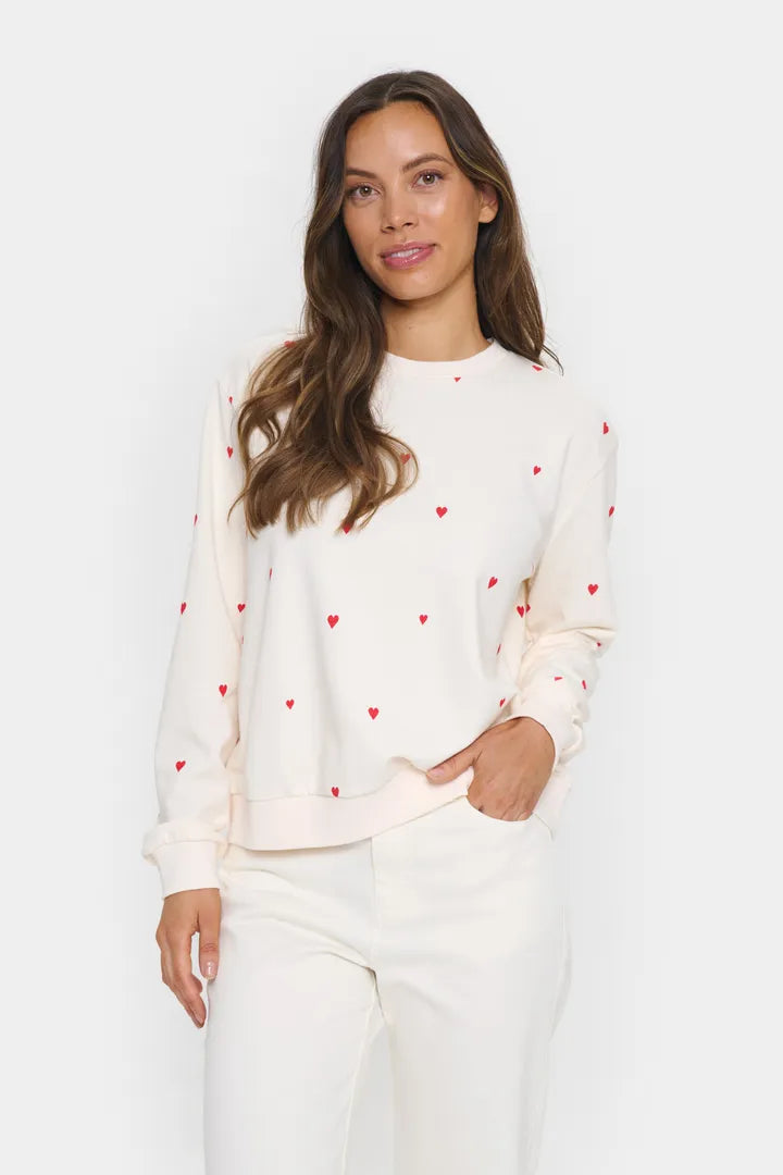 Saint Tropez Dagna Sweatshirt - Ice Flame Hearts