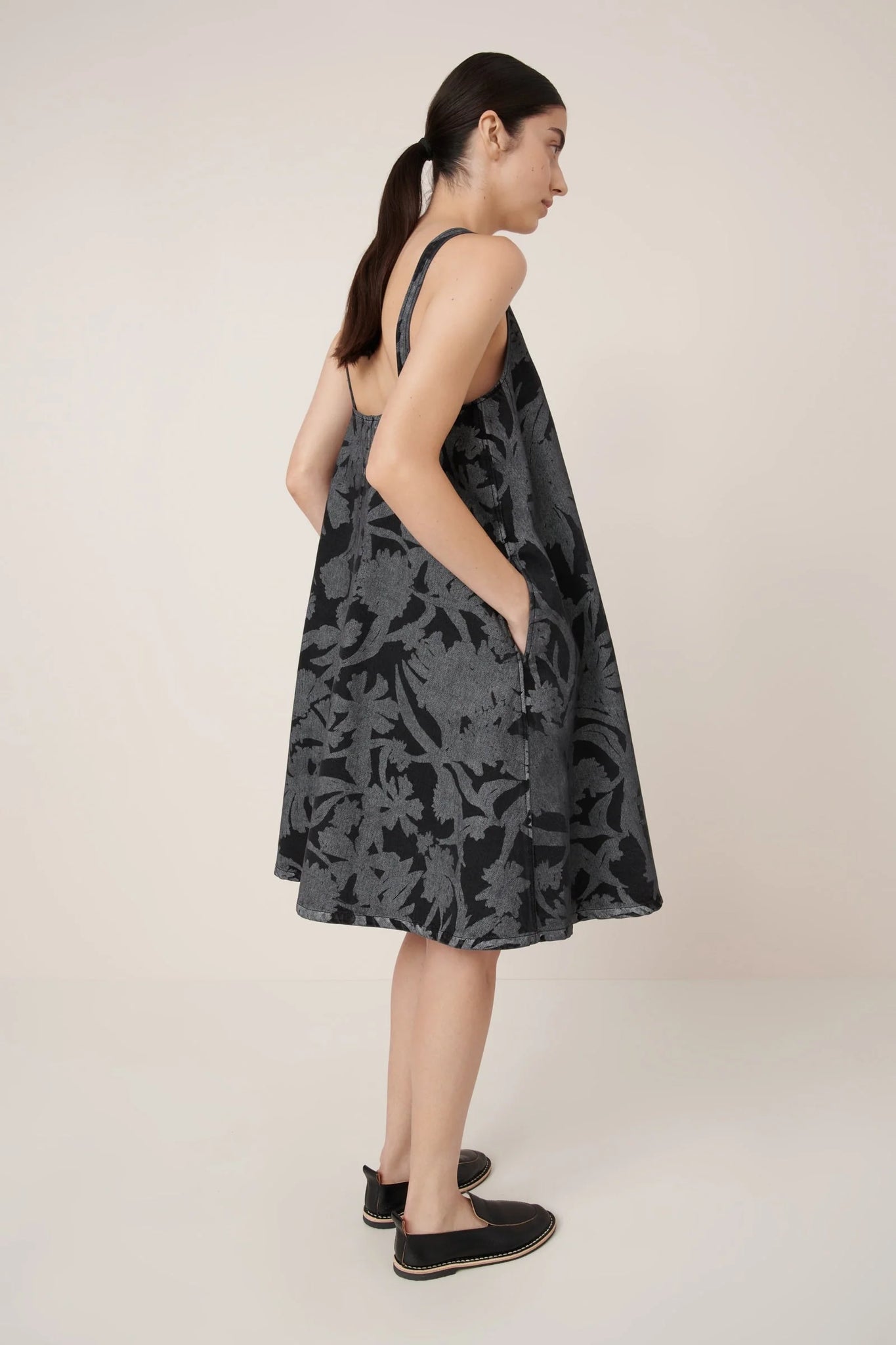 Kowtow Swing Dress - Etched Denim
