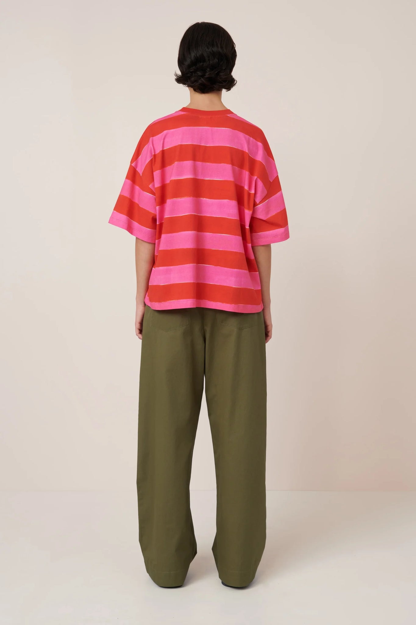 Kowtow Oversized Boxy Tee - Painted Stripe