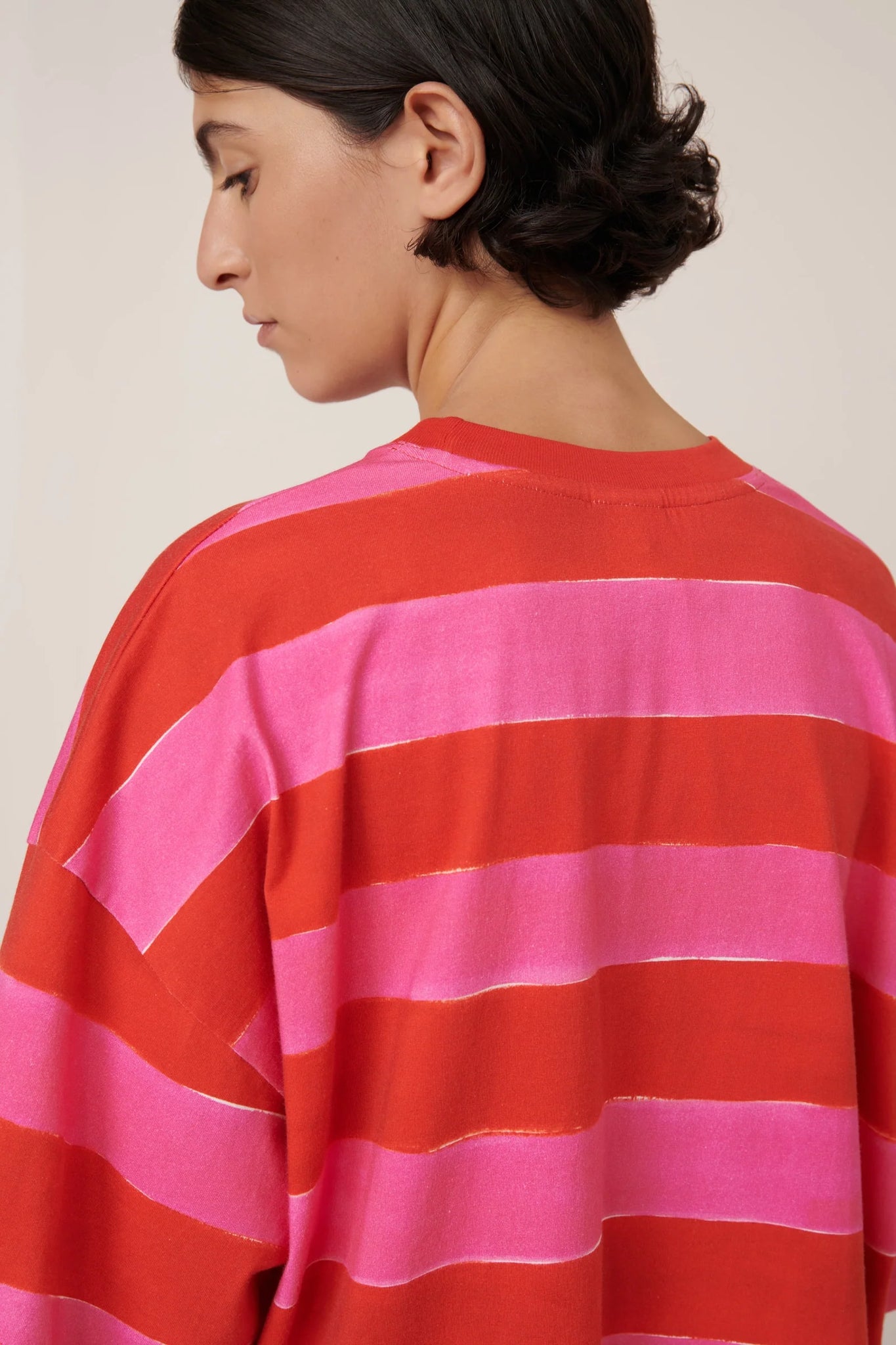 Kowtow Oversized Boxy Tee - Painted Stripe