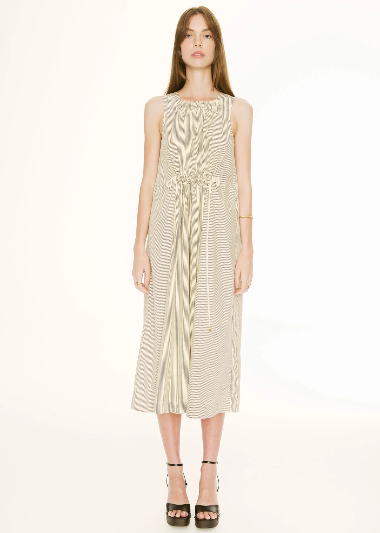 POL Fable Tank Dress - Ivory/Ink