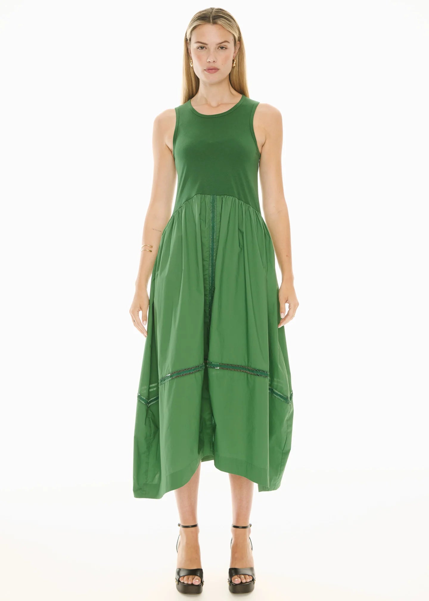 POL Orlo Lace Tank Dress - Green