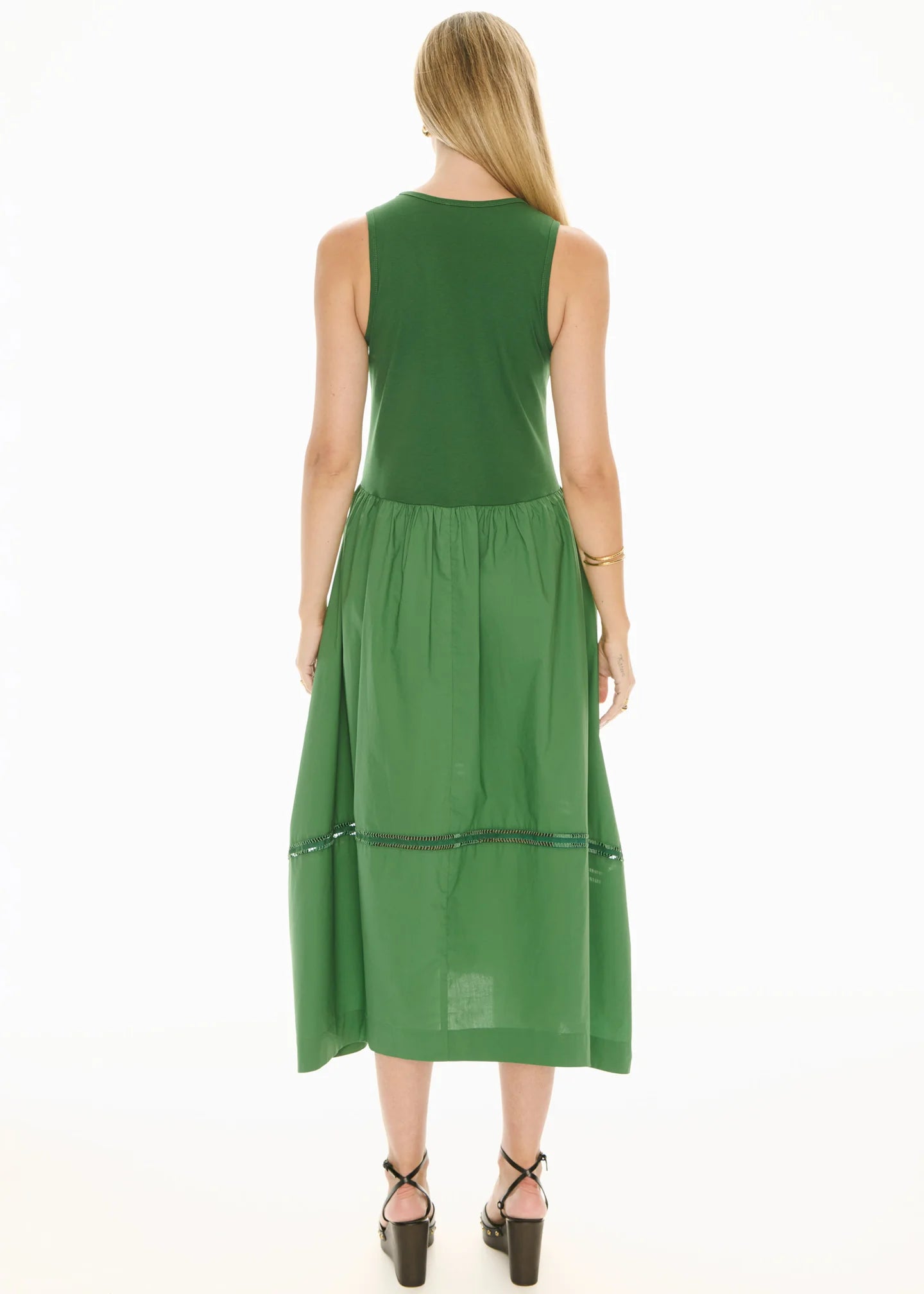 POL Orlo Lace Tank Dress - Green